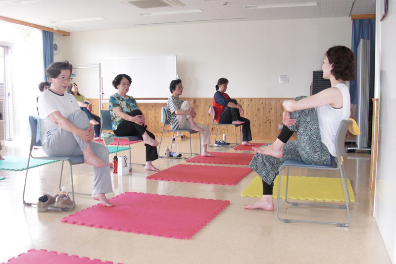 生活支援コーディネーターの活動。別所地区ノルディックウォーキング